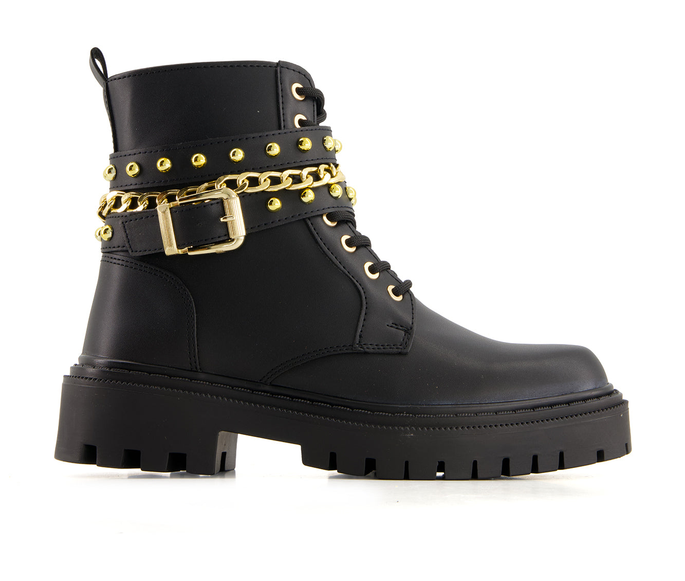 Andrea Women's Biker Boots With Chain 90784