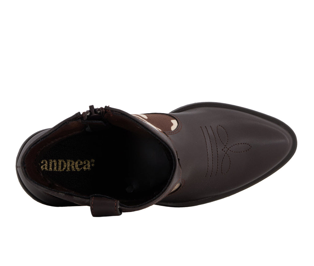 Andrea Women's Western Cow pattern Booties 90785