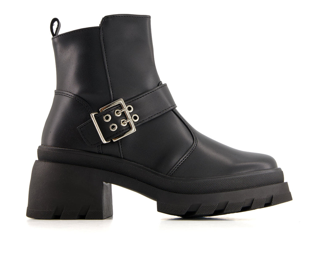 Andrea Women's Biker Boots With Buckle 90792