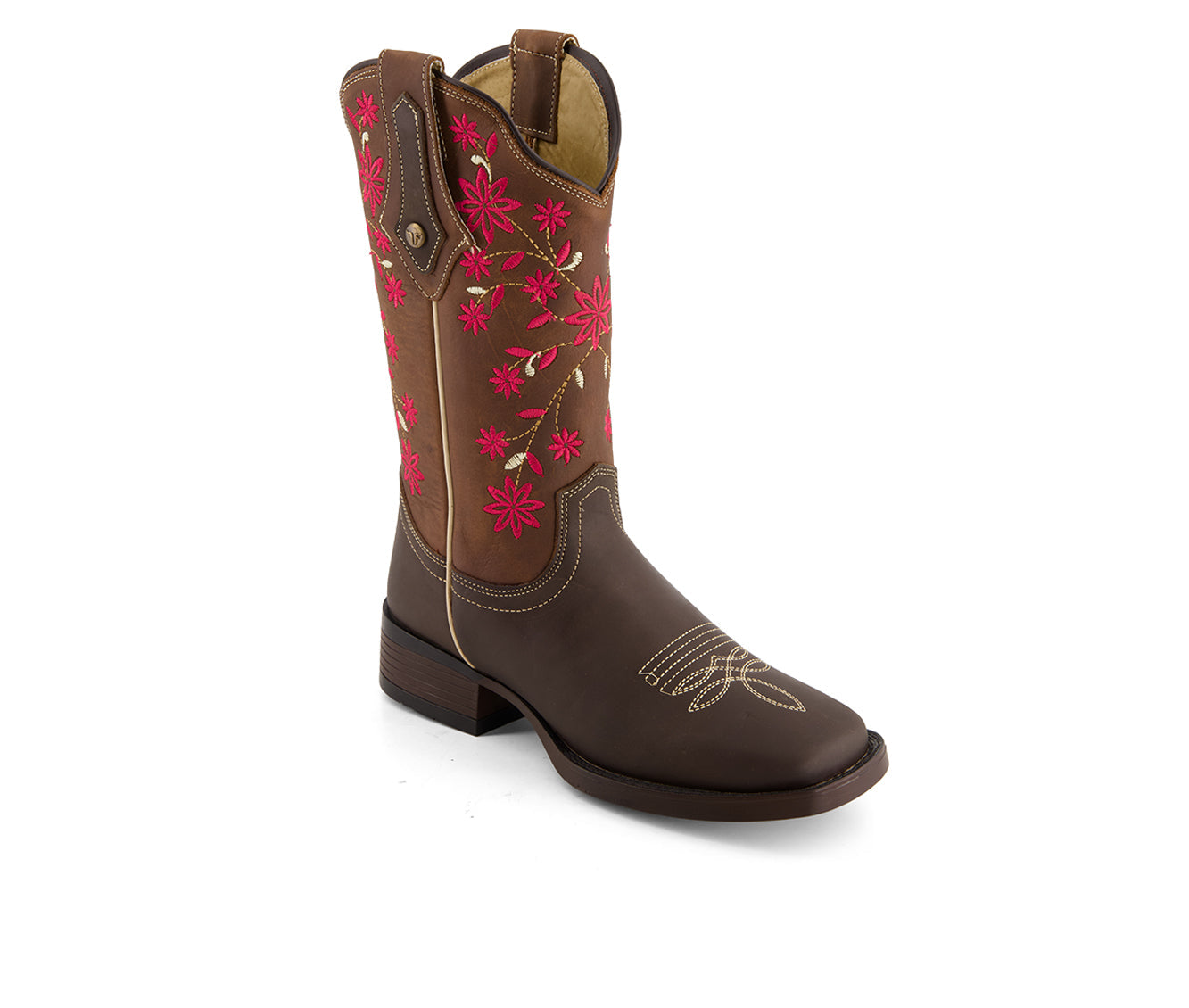 Forastero Women's Authentic Leather Flowers Embroidery Western Boots 93658